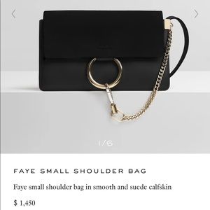 Chloe Faye Black small shoulder bag